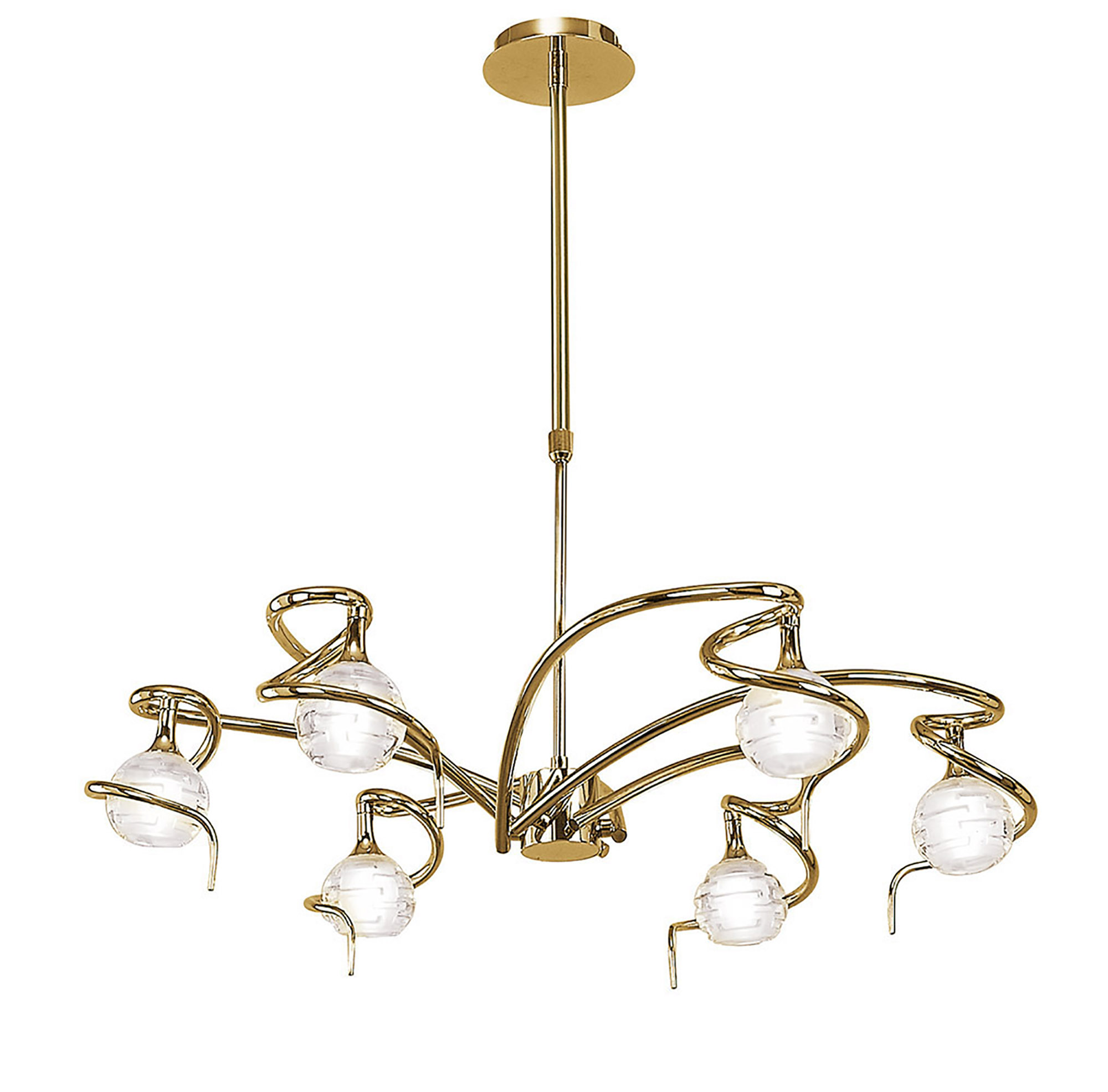 M0079PB  Dali PB Telescopic/Semi Flush 6 Light